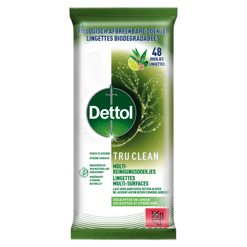 Dettol Schoonmaakdoekjes eucalyptus en limoen