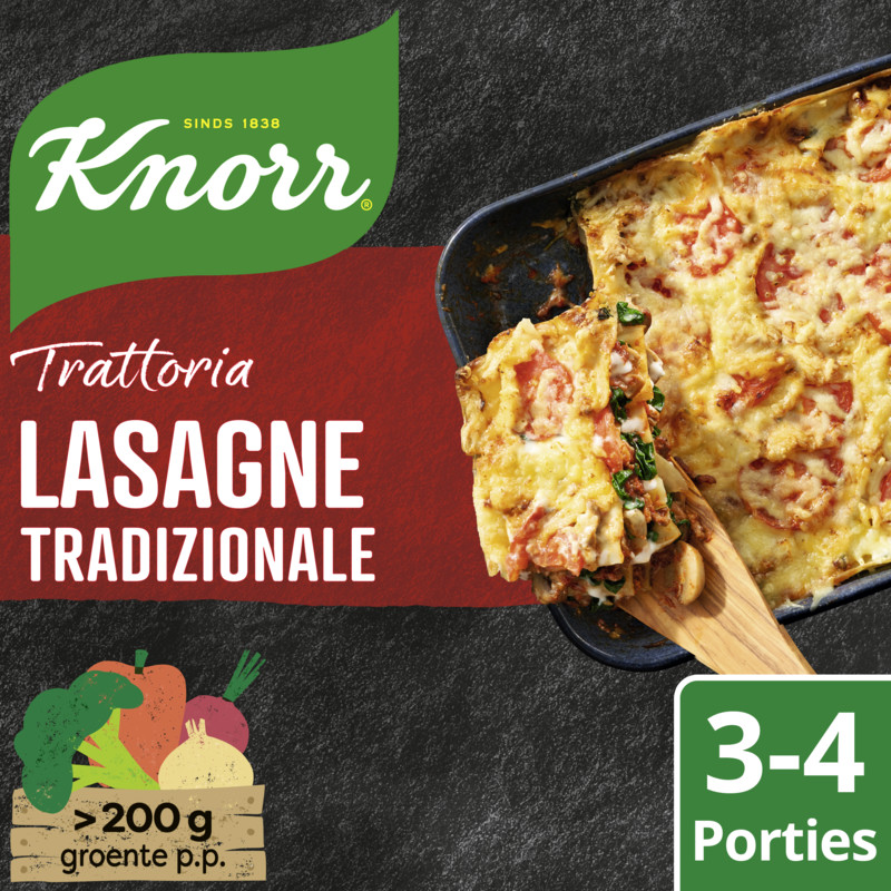 Een afbeelding van Knorr Tratorria lasagne