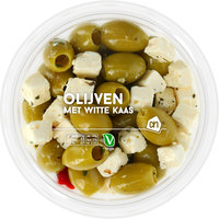 Een afbeelding van AH Groene olijven met witte kaas