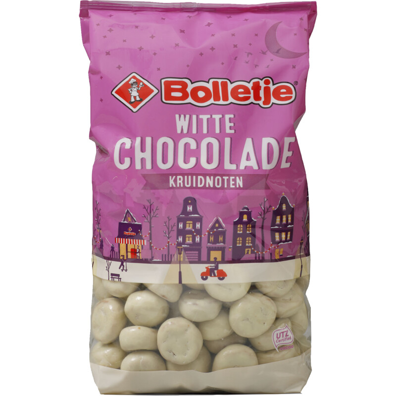 Een afbeelding van Bolletje Kruidnoten witte chocolade