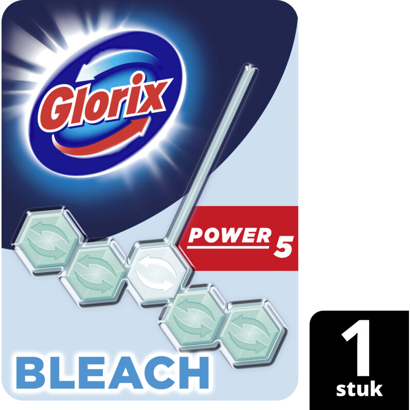 Een afbeelding van Glorix WC blok power 5 met bleek