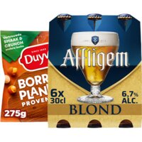 Een afbeelding van Affligem & Duyvis borrel snack pakket