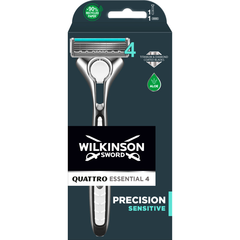 Een afbeelding van Wilkinson Sword quattro titanium razor black