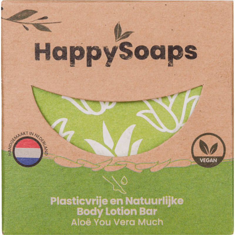 Een afbeelding van HappySoaps Body lotion bar alo you vera much