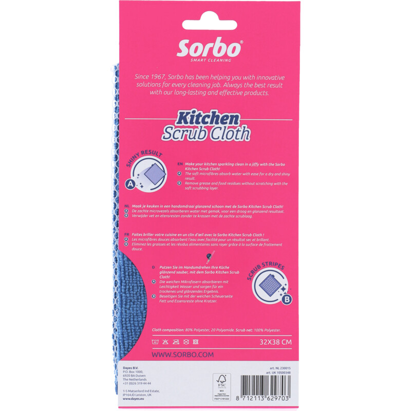 Een afbeelding van Sorbo Kitchen scrub cloth keukendoek