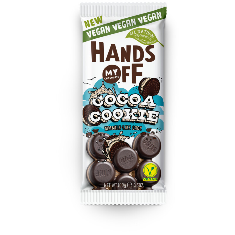 Hands Off Cocoa cookie mmmilklike choc reserveren Albert Heijn