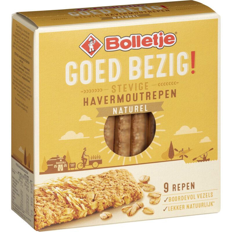 Een afbeelding van Bolletje Goed bezig havermoutrepen naturel