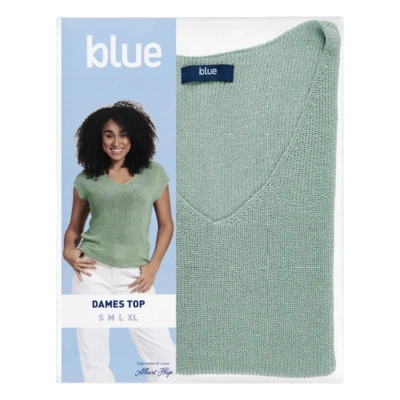 pdp-image-Blue Dames top lurex groen M
