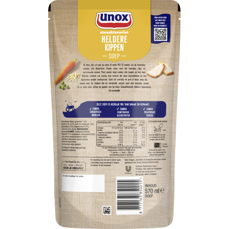 Een afbeelding van Unox Heldere kippensoep