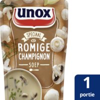 Een afbeelding van Unox Romige champignon soep met ui