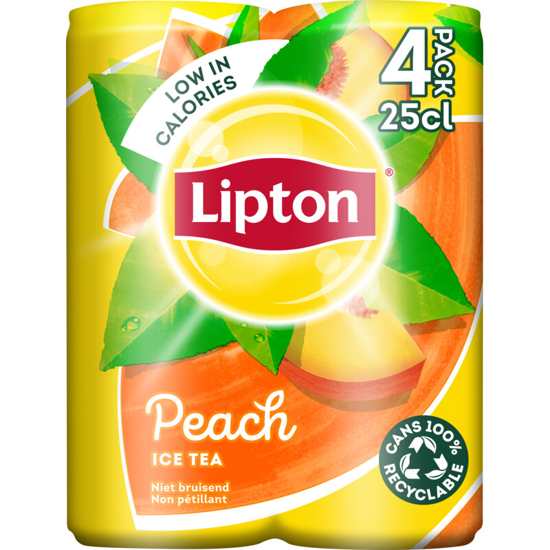 Een afbeelding van Lipton Ice tea peach 4-pack