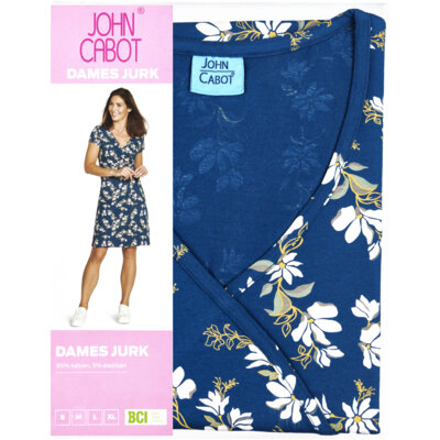 pdp-image-John Cabot Jurk blauw bloemetje L