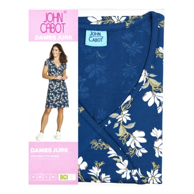 pdp-image-John Cabot Jurk blauw bloemetje L