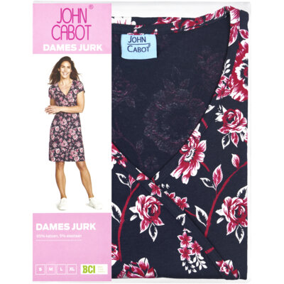 pdp-image-John Cabot Jurk blauw roze M