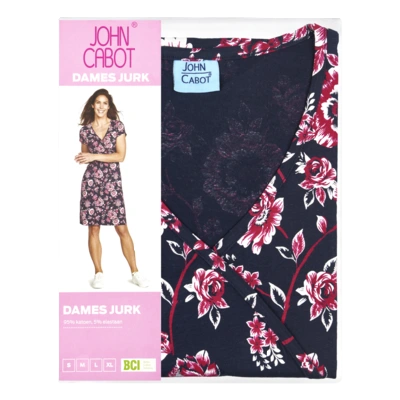 pdp-image-John Cabot Jurk blauw roze XL