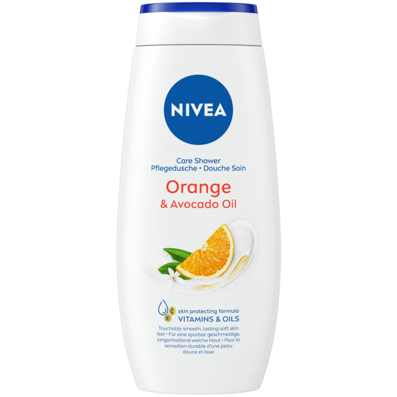 Een afbeelding van Nivea Care shower orange & avocado oil