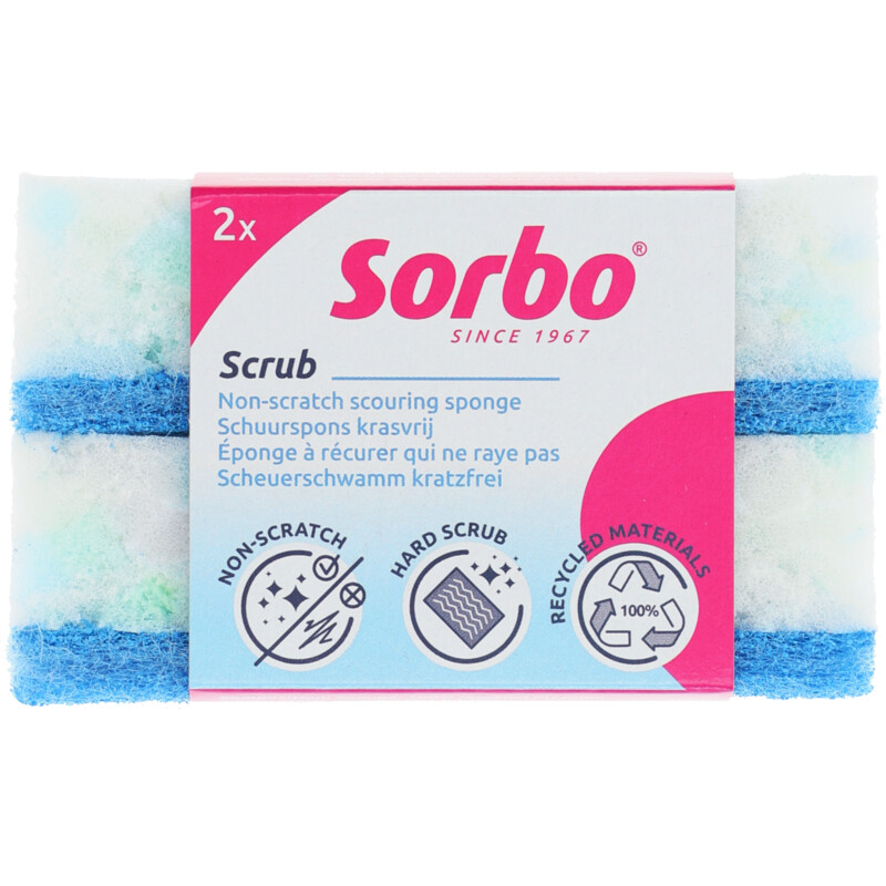 Een afbeelding van Sorbo Recycled schuursponsen krasvrij