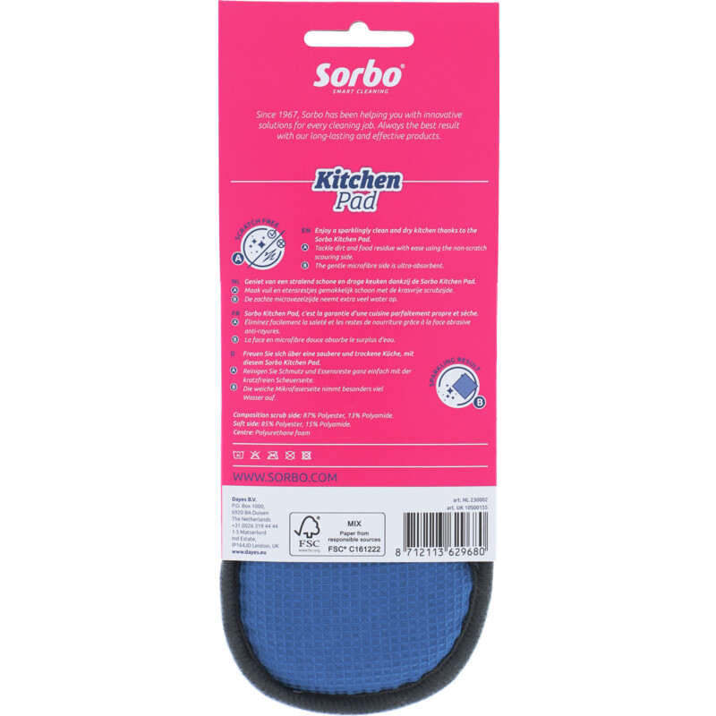 Een afbeelding van Sorbo Kitchen pad keukenspons