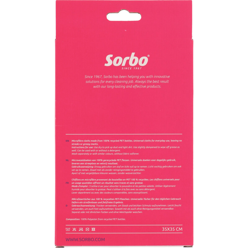 Een afbeelding van Sorbo Recycled microvezeldoekjes