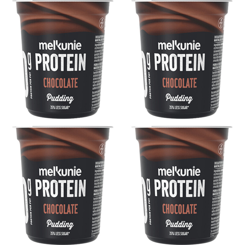 Een afbeelding van Melkunie Protein chocolade pudding pakket
