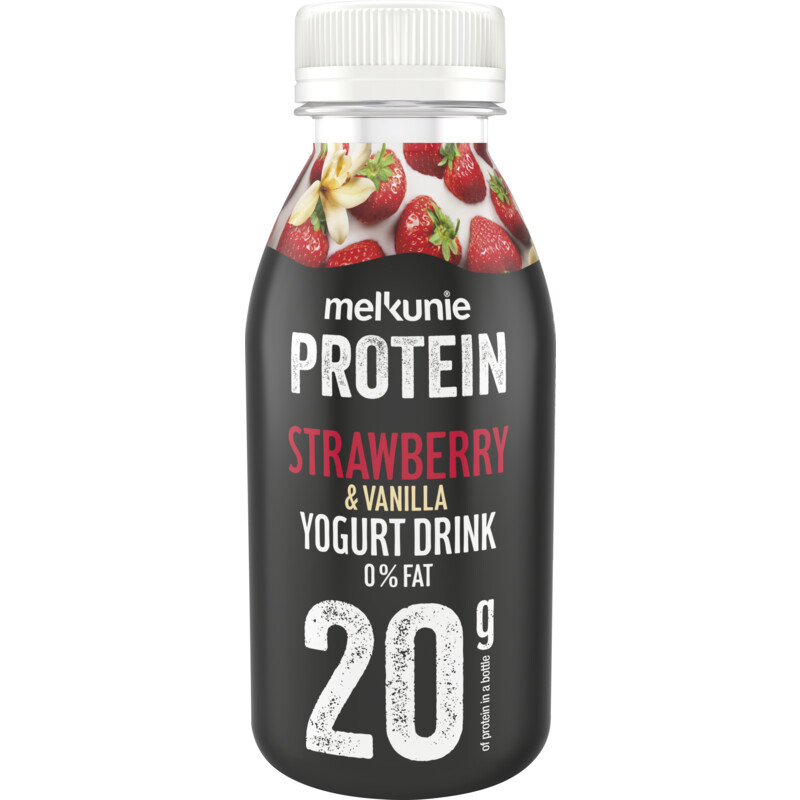 Een afbeelding van Melkunie Protein yogurt drink aardbei & vanille