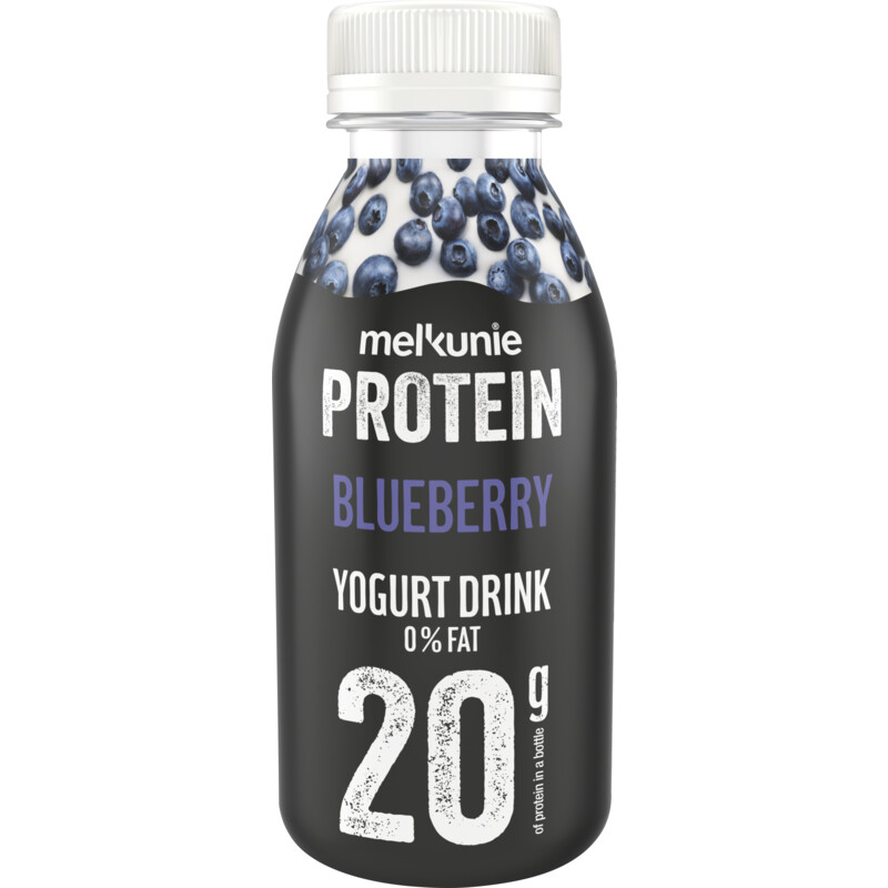Een afbeelding van Melkunie Protein yogurt drink bosbes