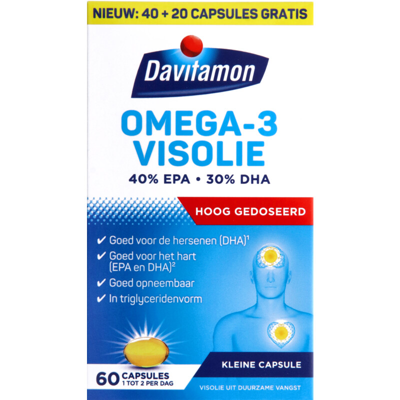 Een afbeelding van Davitamon Omega 3 visolie capsules