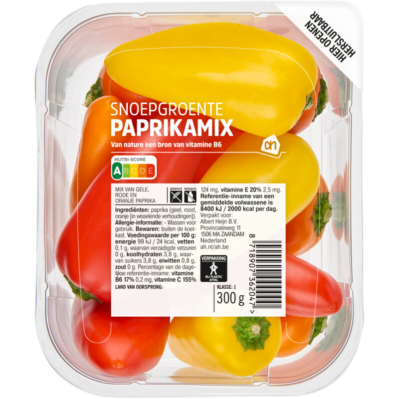 AH Snoepgroente paprikamix reserveren Albert Heijn
