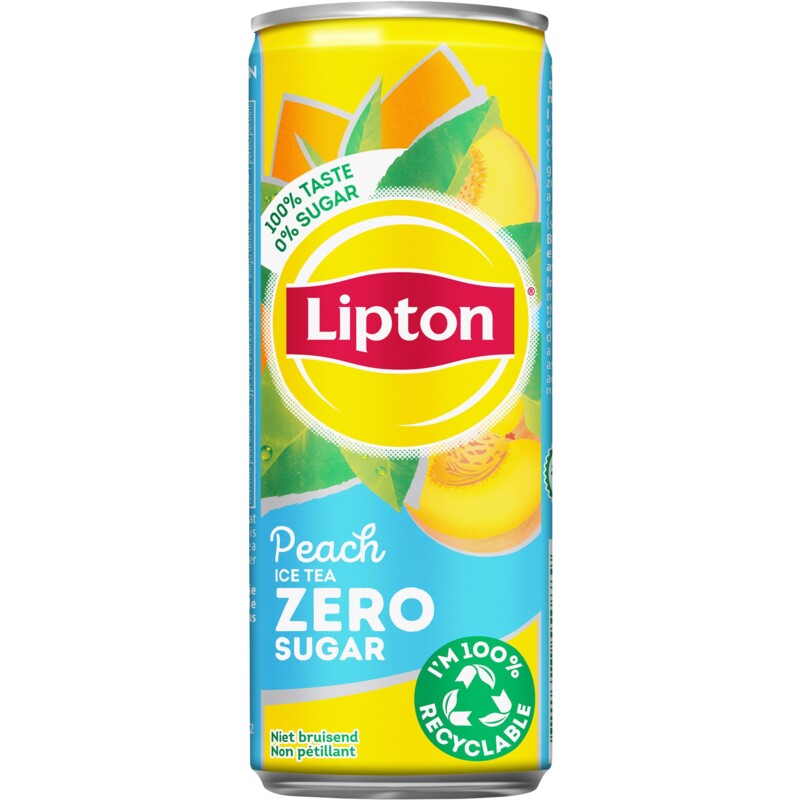 Een afbeelding van Lipton Peach ice tea zero sugar