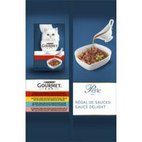 Een afbeelding van Gourmet Perle sauce delight rund kip tonijn zalm