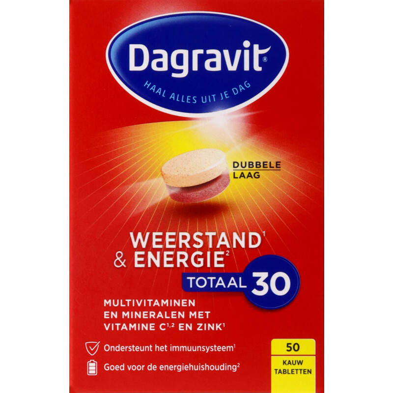 hulp in de huishouding Trekken verlamming Dagravit Vitaminen totaal 30 weerstand & energie bestellen | Albert Heijn