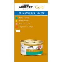 Een afbeelding van Gourmet Gold mousse met kip zalm niertjes konijn