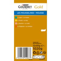 Een afbeelding van Gourmet Gold mousse met kip zalm niertjes konijn