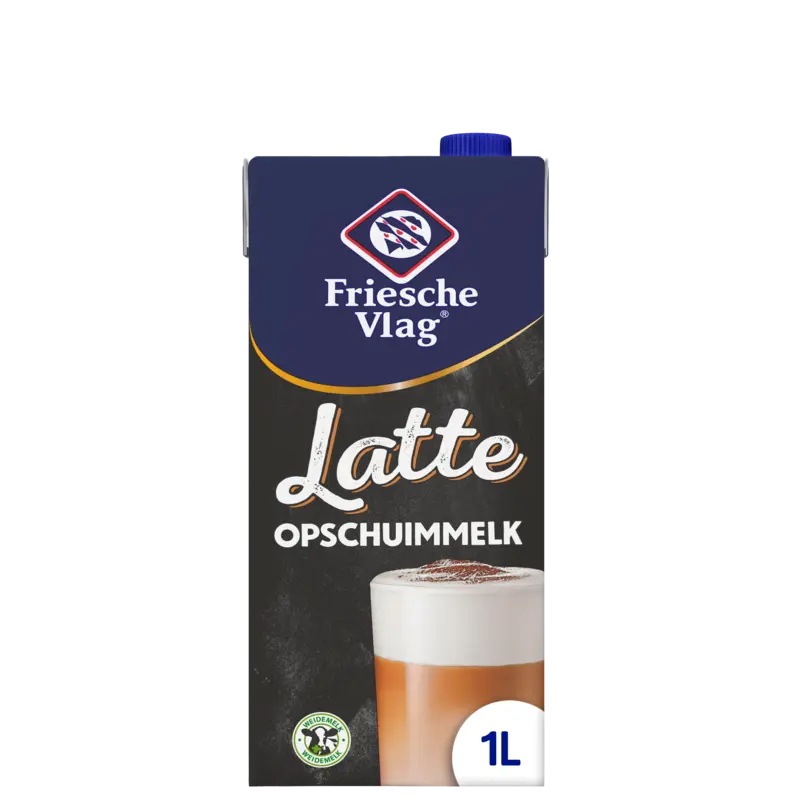 Fr. vlag latte opschuim melk