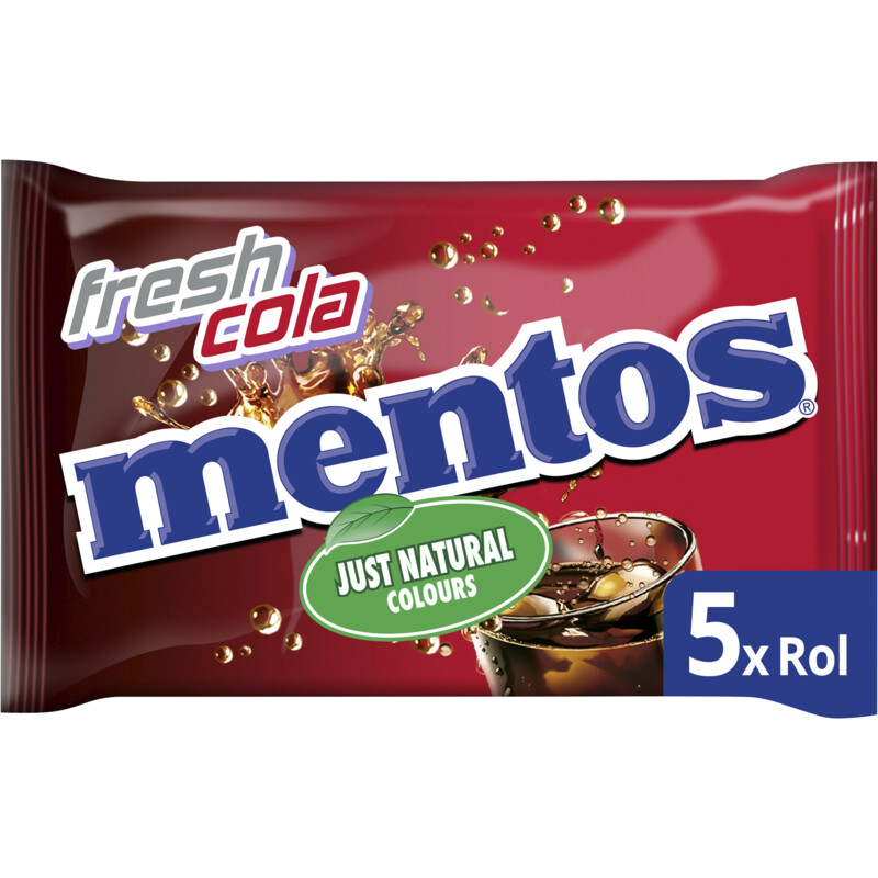 Een afbeelding van Mentos Fresh cola 5-pack