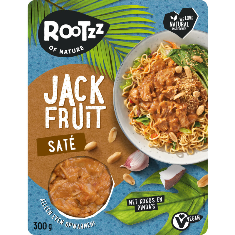 Een afbeelding van Rootzz of Nature Jackfruit saté