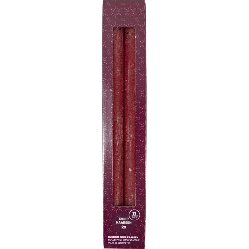 Een afbeelding van Dresz Rustieke kaarsen rood