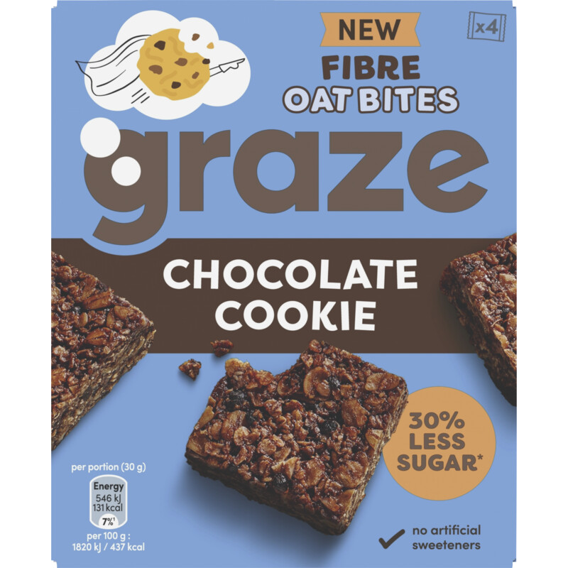 Een afbeelding van Graze Chocolate cookie havermoutrepen