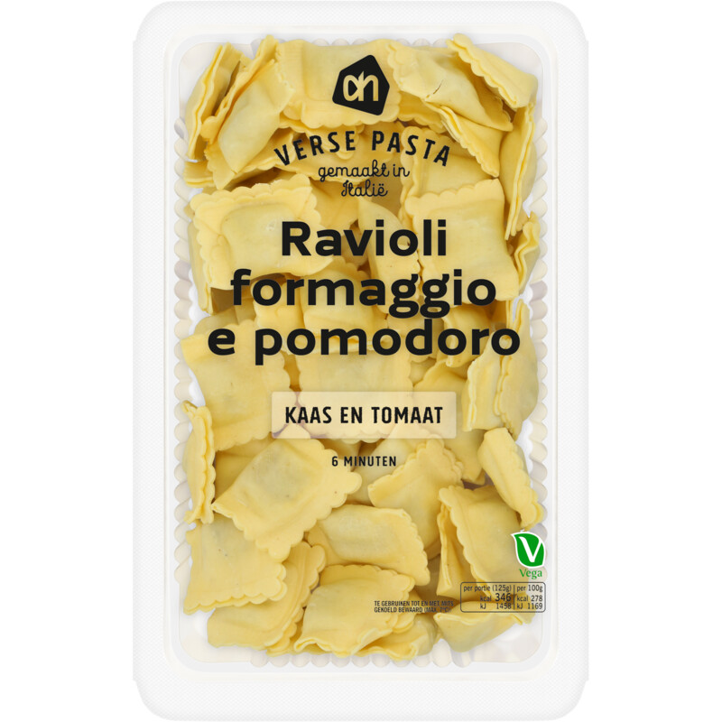 Een afbeelding van AH Verse ravioli formaggio e pomodoro