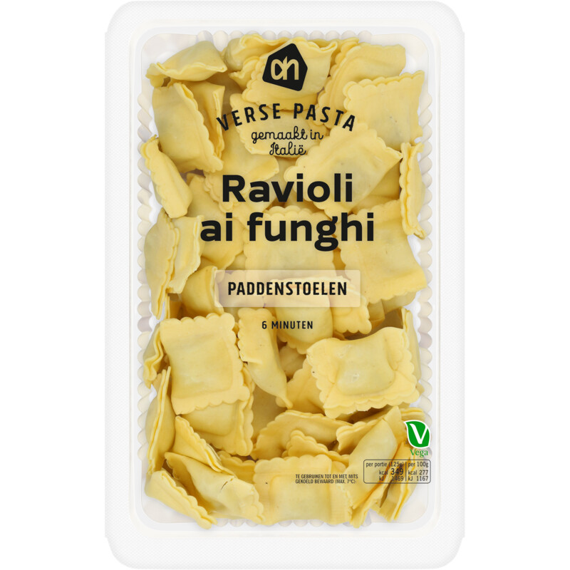 Een afbeelding van AH Verse ravioli ai funghi