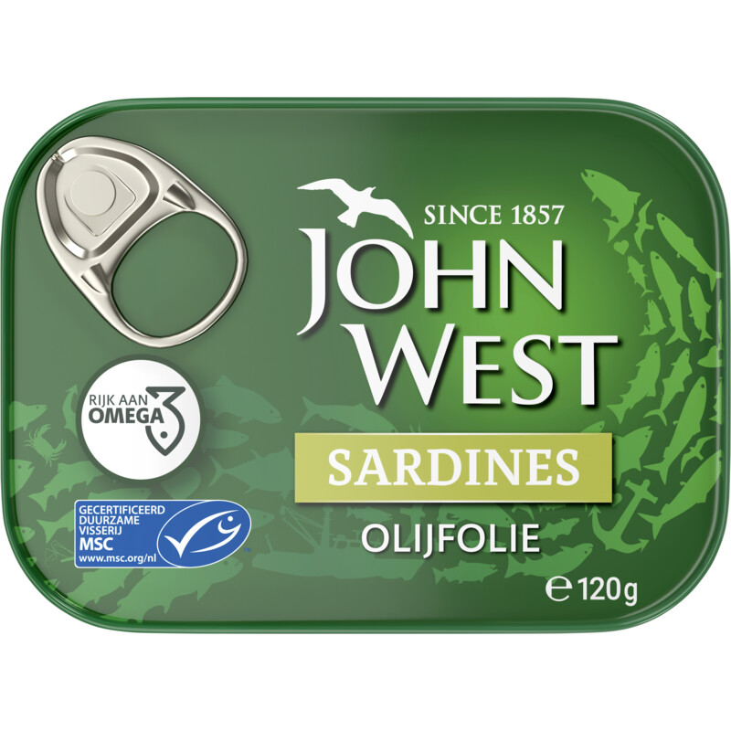 Een afbeelding van John West Sardines olijfolie