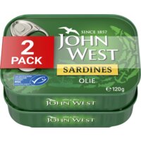Een afbeelding van John West Sardines olie 2-pack