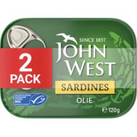 Een afbeelding van John West Sardines olie 2-pack