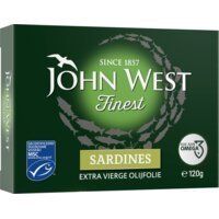 Een afbeelding van John West Sardines extra vierge olijfolie