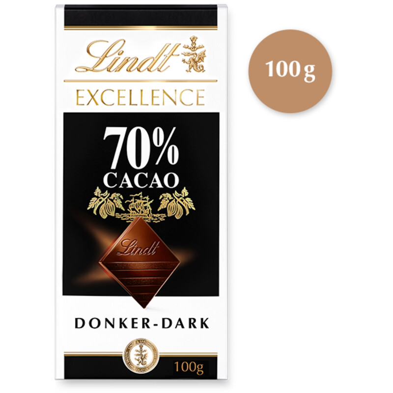 Een afbeelding van Lindt Excellence 70% pure chocolade