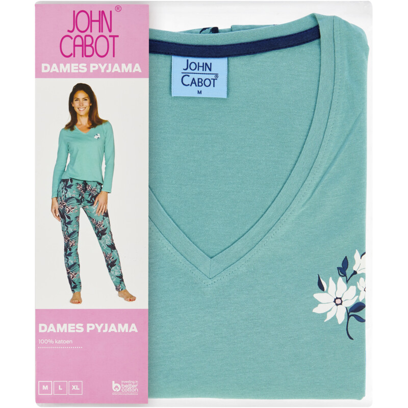 Een afbeelding van John Cabot Dames pyjama petrol M