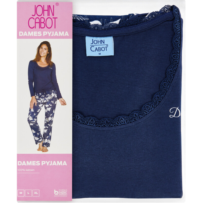 Een afbeelding van John Cabot Dames pyjama donkerblauw L