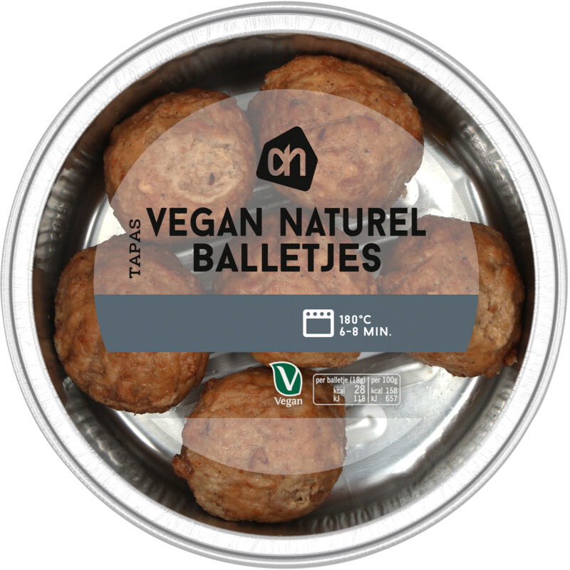 Een afbeelding van AH Vegan naturel balletjes