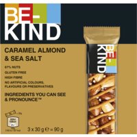 Een afbeelding van Be-Kind Notenreep karamel amandel zeezout 3-pack