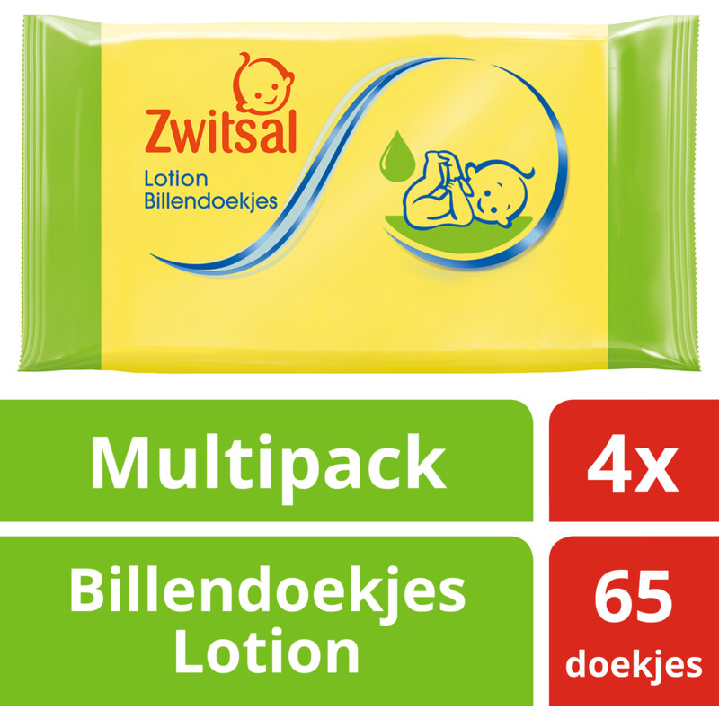 Amfibisch gijzelaar leveren Zwitsal Lotion billendoekjes 4-pack bestellen | Albert Heijn